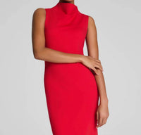 Spanx Sleeveless Midi Dress in red - women's dress - detail view
