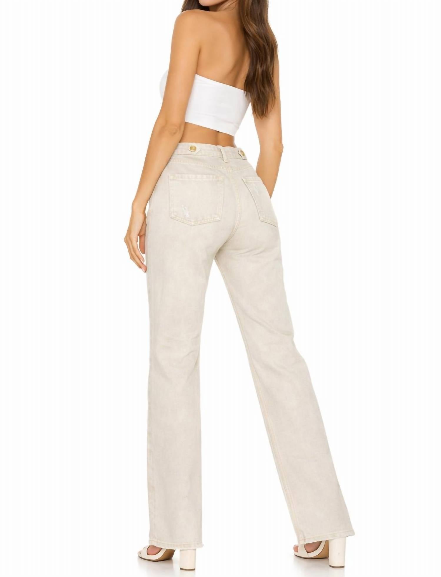 Ser.O.Ya - Distressed Straight-leg Jeans