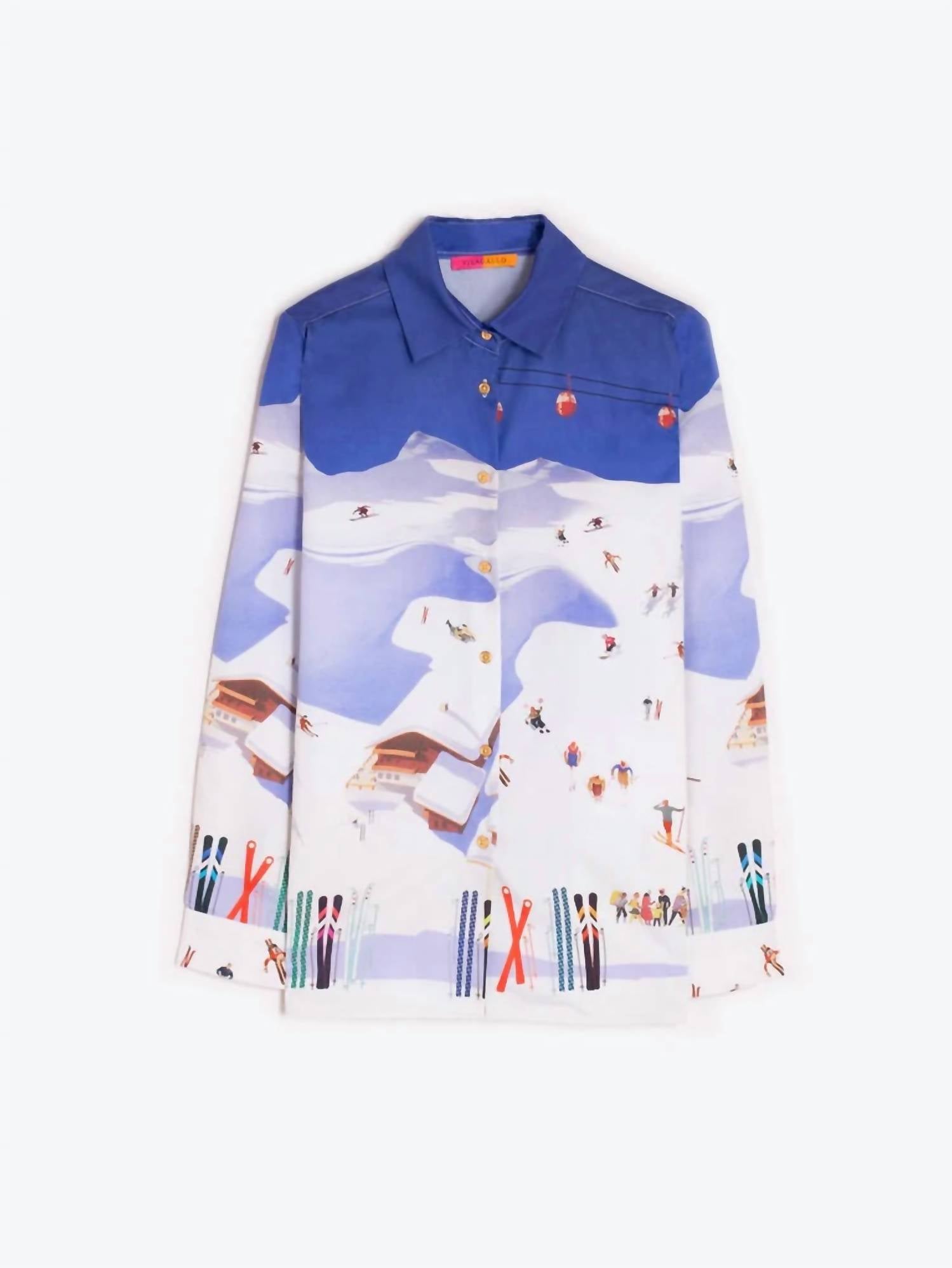 Vilagallo Nadine Ski Blouse in multi - women's long sleeve top - view 4
