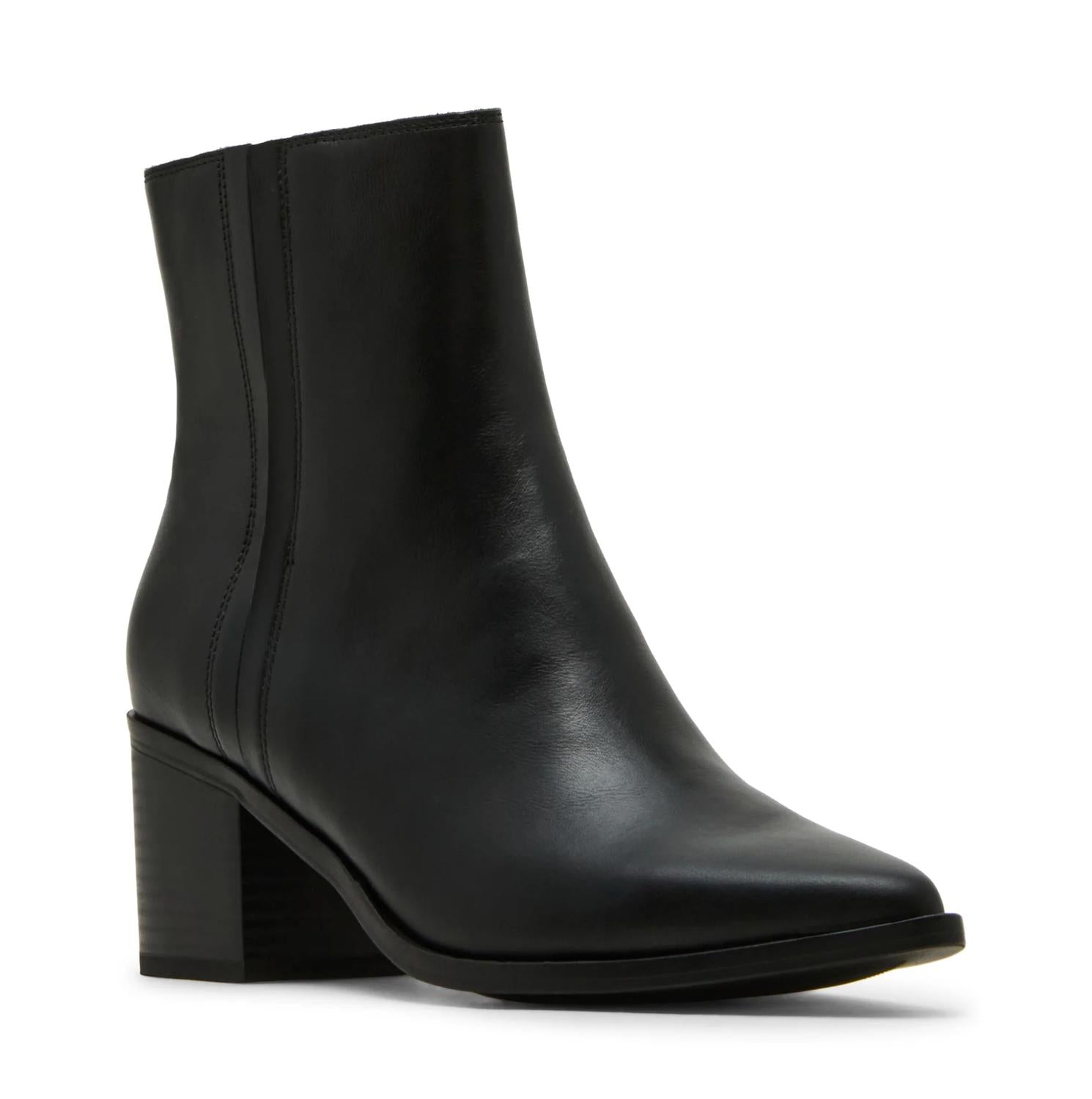 Blondo Women's Brenna Boot in black leather - women's shoe - detail view