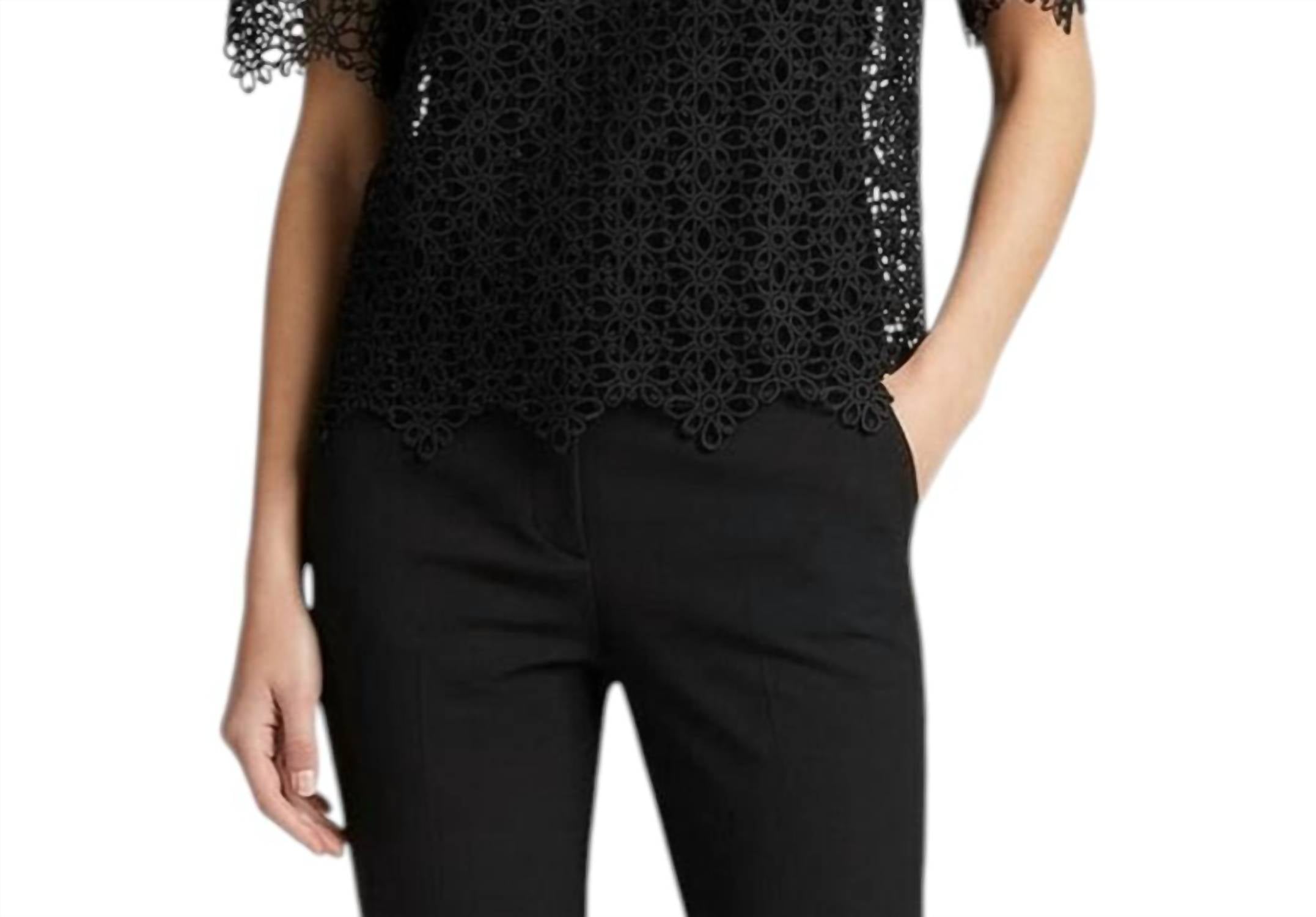 Purotatto - Collared Short Sleeve Blouse