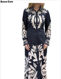 Anna Cate - Women's Holton Long Sleeve Midi Dress