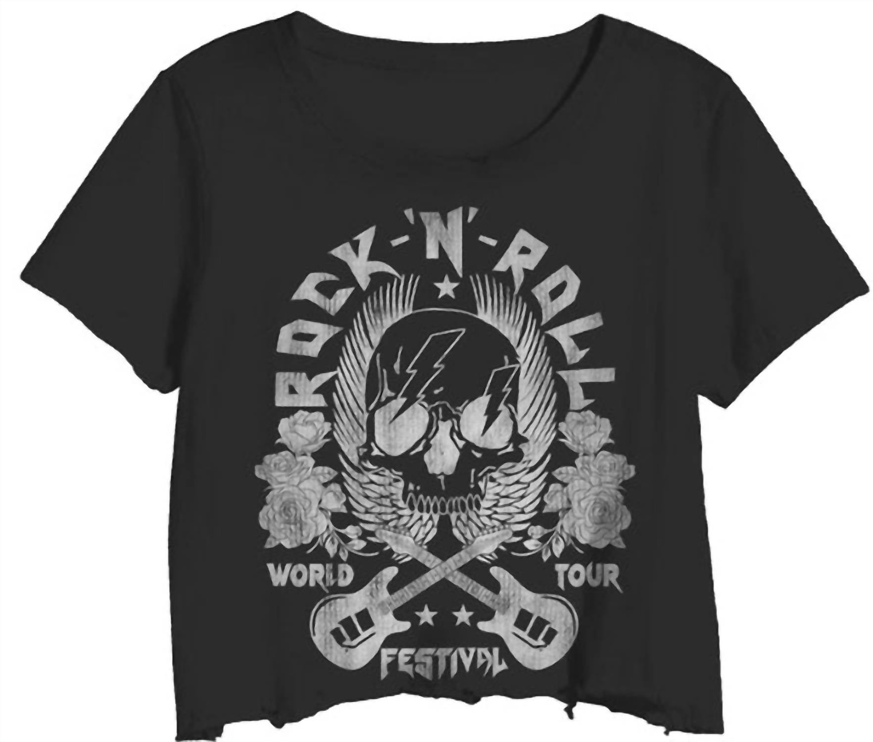 Prince Peter - Women's Rock N' Roll Guitar Crop Tee