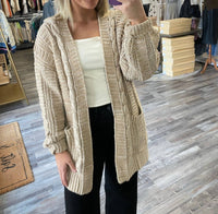 Very J - Two Tone Chenille Cardigan