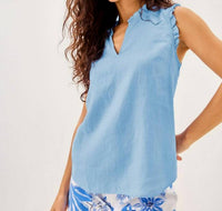 Lilly Pulitzer - Kavalla Sleeveless Ruffle Top