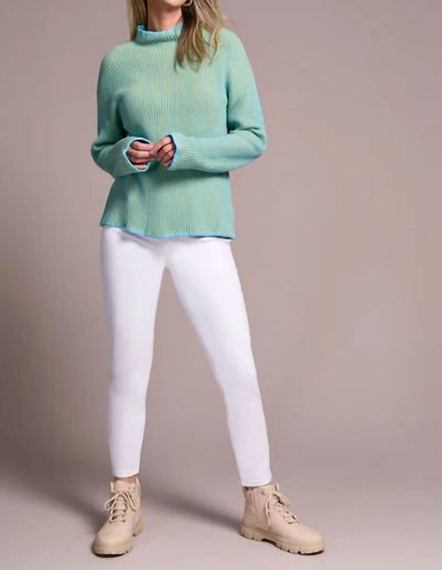 Tribal - Two Tone Funnel Neck Sweater