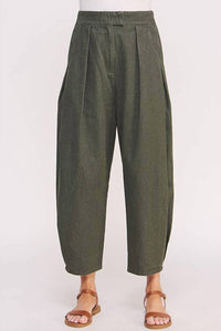 Jade By Jane - High Waisted Pleated Baggy Ankle Length Trousers