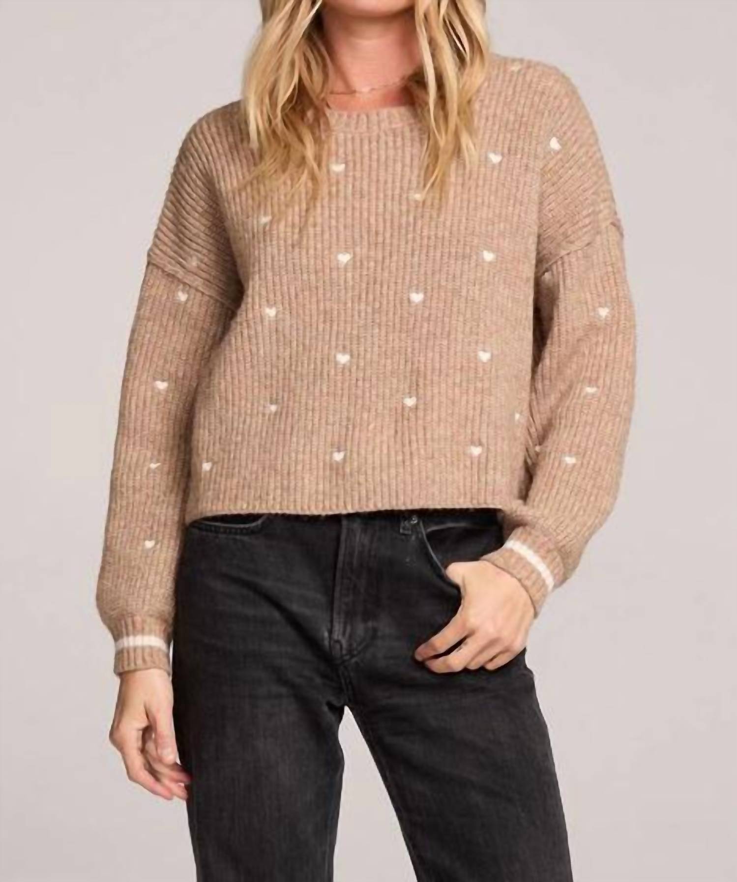 saltwater LUXE Charmer Sweater in mocha - women's sweater