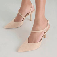 Dolce Vita Women's Kamra Heels in camel suede - women's heels - detail view
