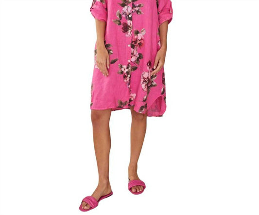 Milio Milano - WILDROSE FLORAL PRINT LINEN DRESS