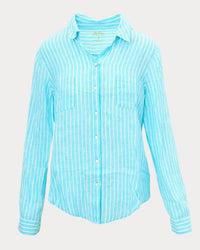 Lilly Pulitzer - Sea View Linen Button Down Shirt