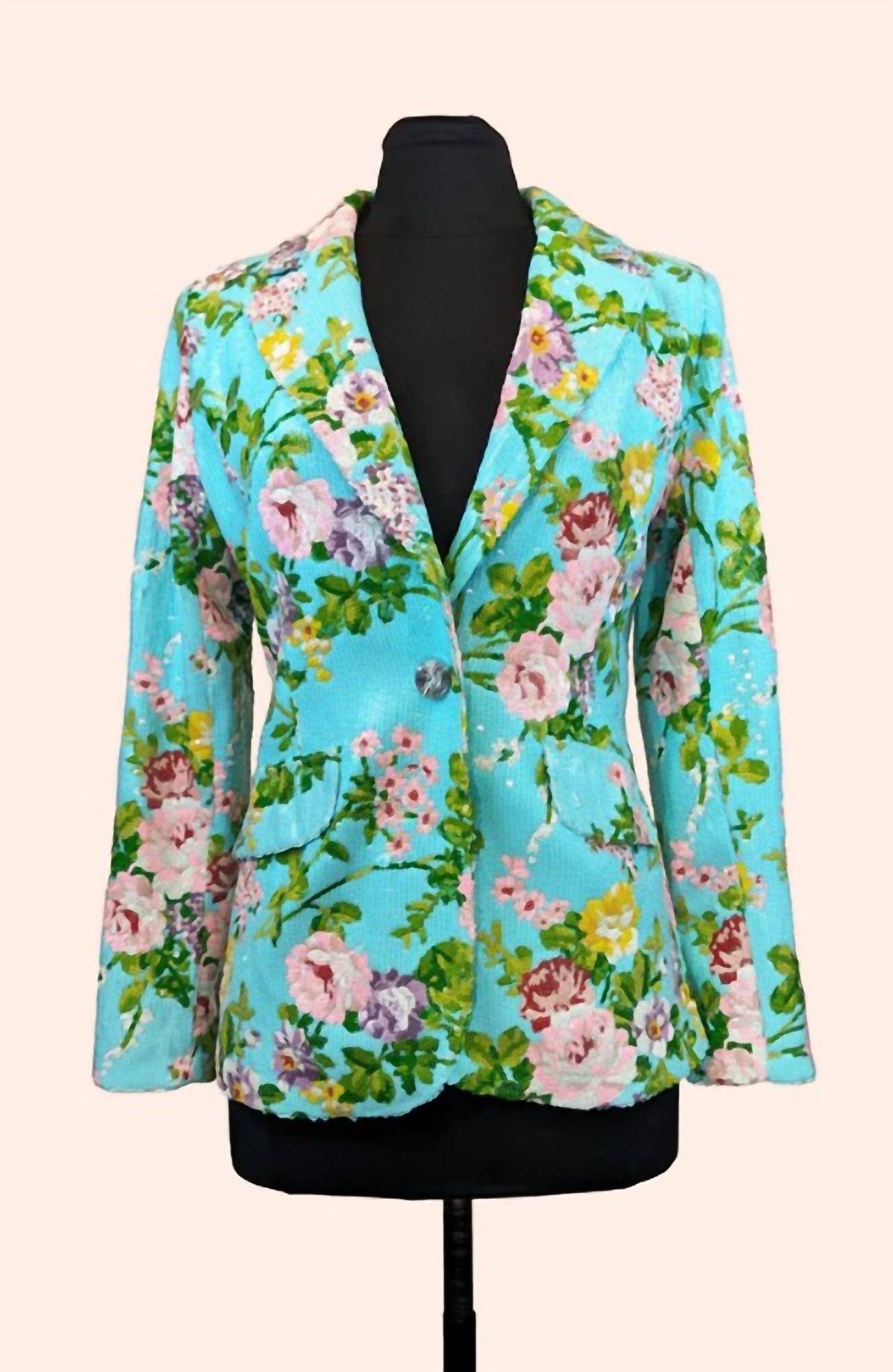 Berek - Women's Palm Springs Floral Sequin Blazer