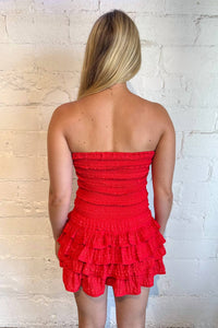 Day + Moon - Mia Smocked Ruffle Romper Dress