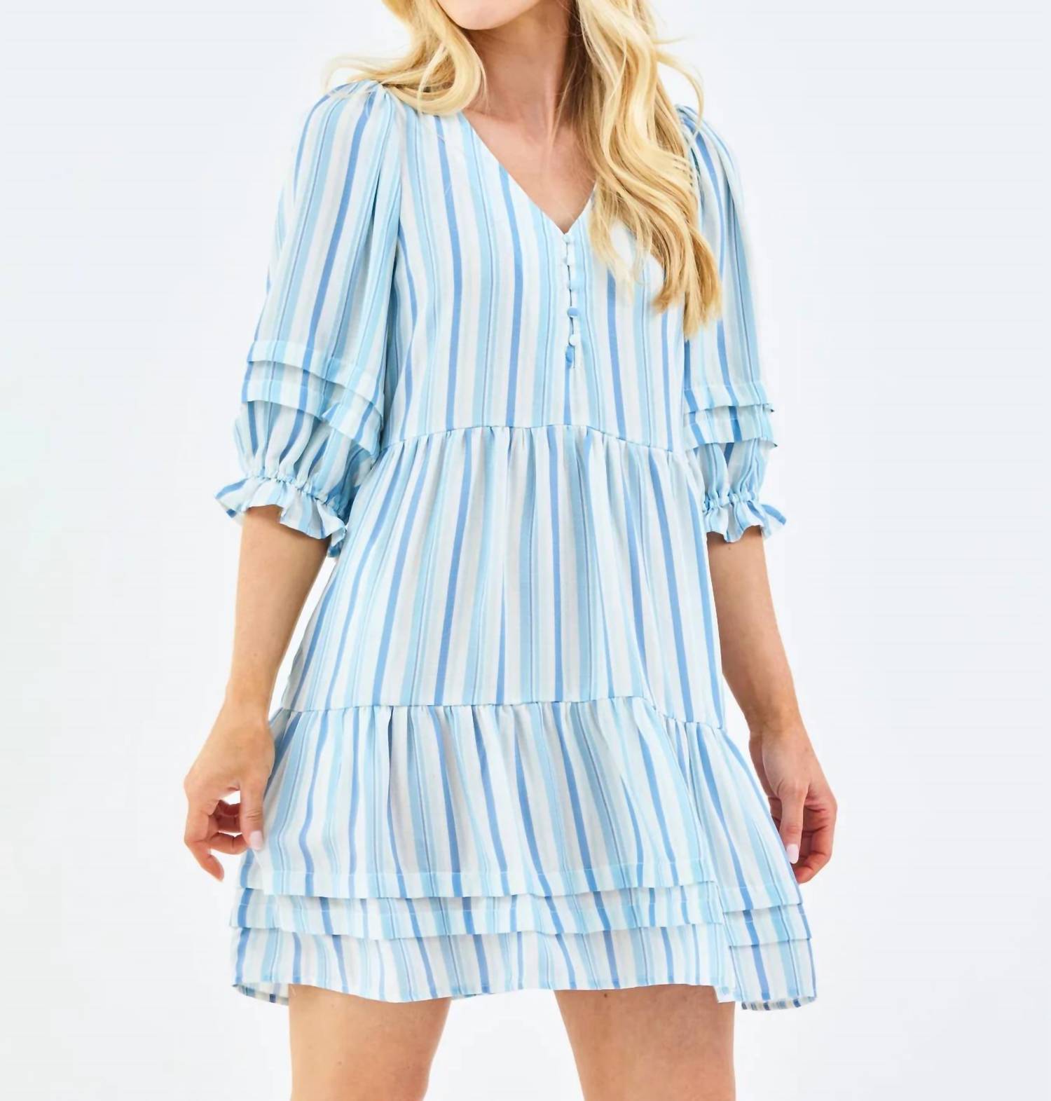Mary Square - Raya Harbor Lines Dress