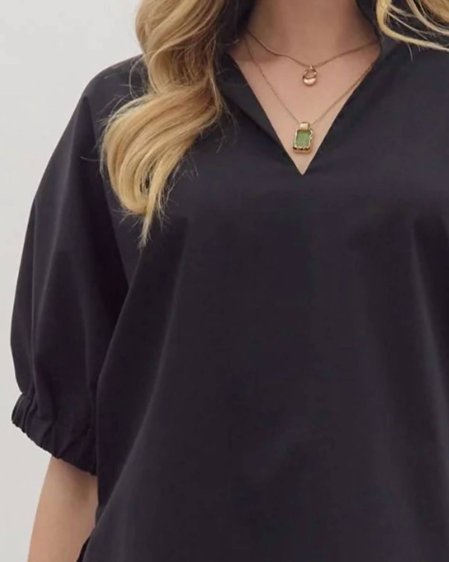 Entro - Short Puff Sleeve Top