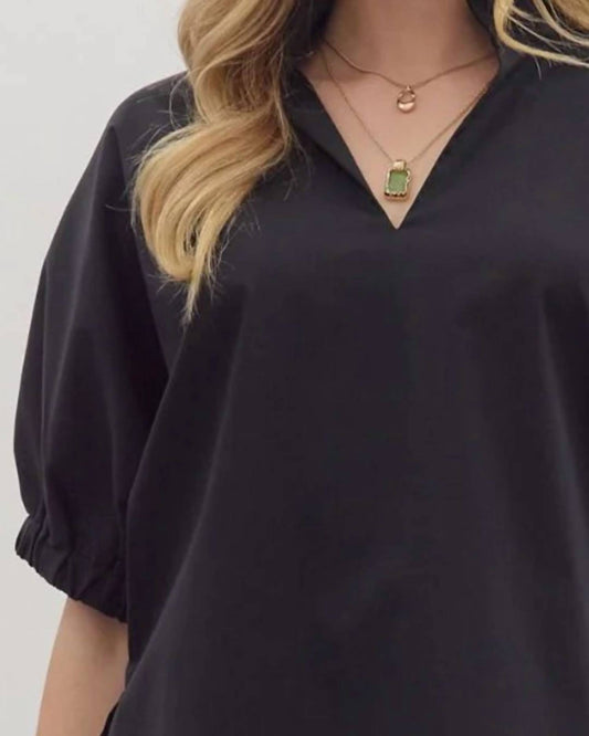 Entro - Short Puff Sleeve Top