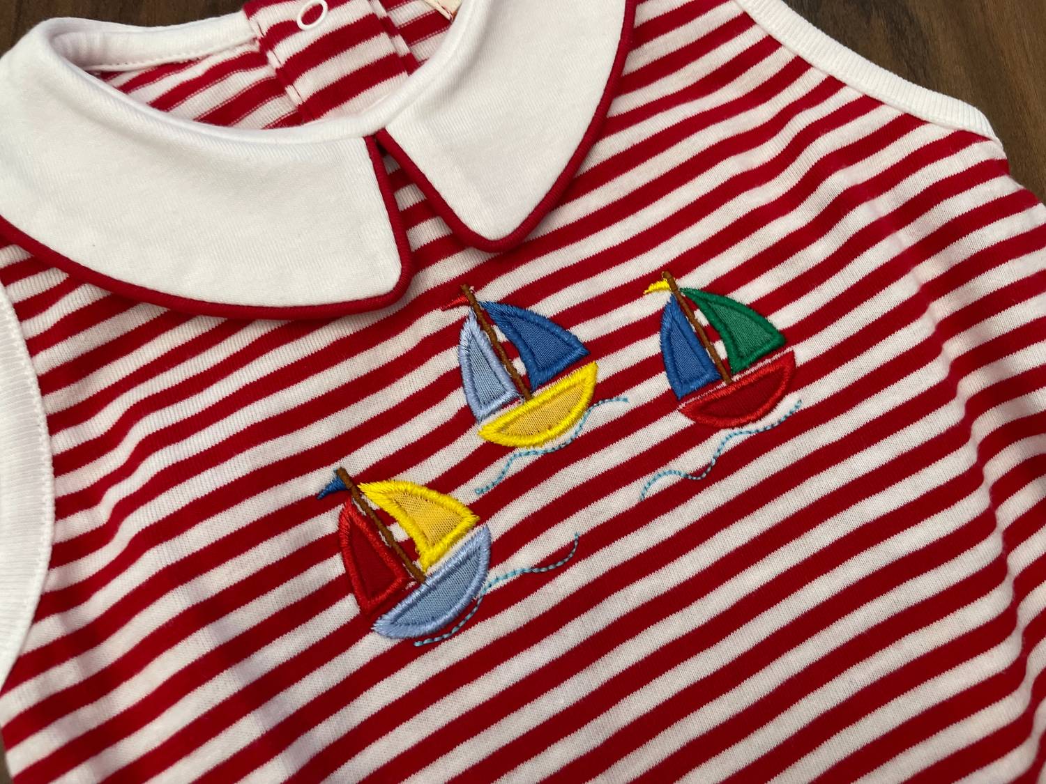 Luigi Kids - Kid's Sailboats Applique Bubble