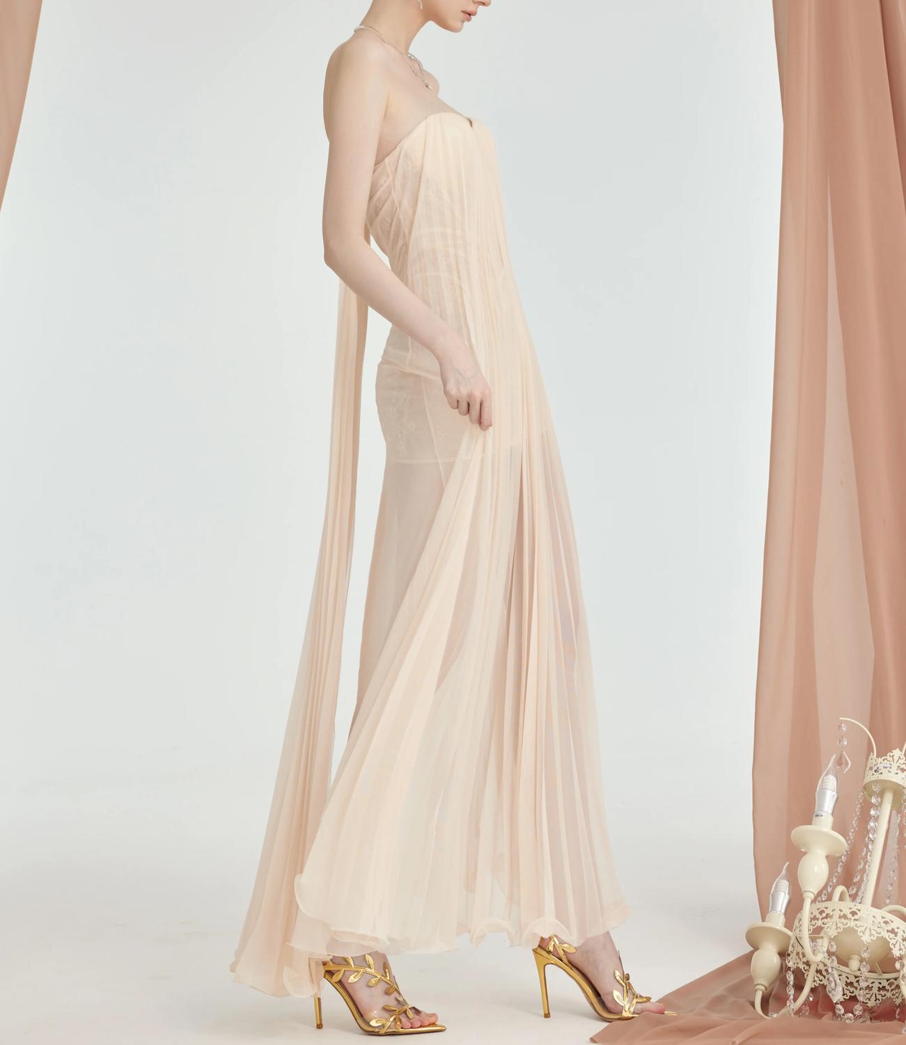 Sheerluck - Lace Corset Maxi Vacation Dress
