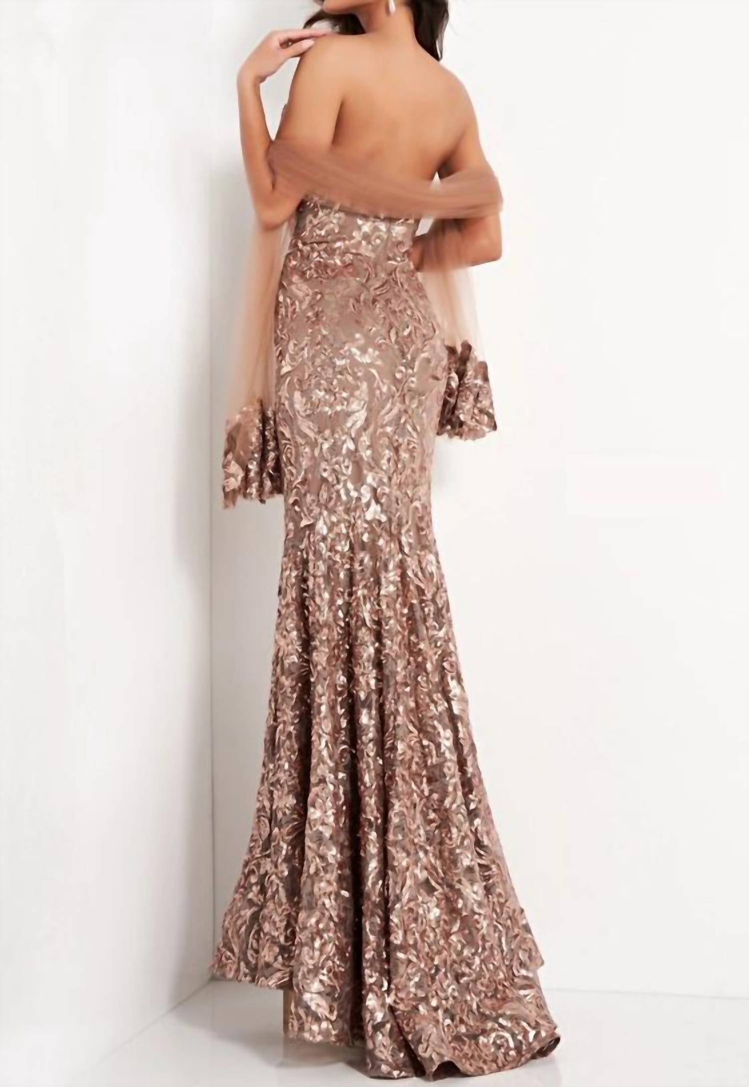 Jovani - Women's Sequin Embellished Evening Dress