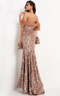Jovani - Women's Sequin Embellished Evening Dress