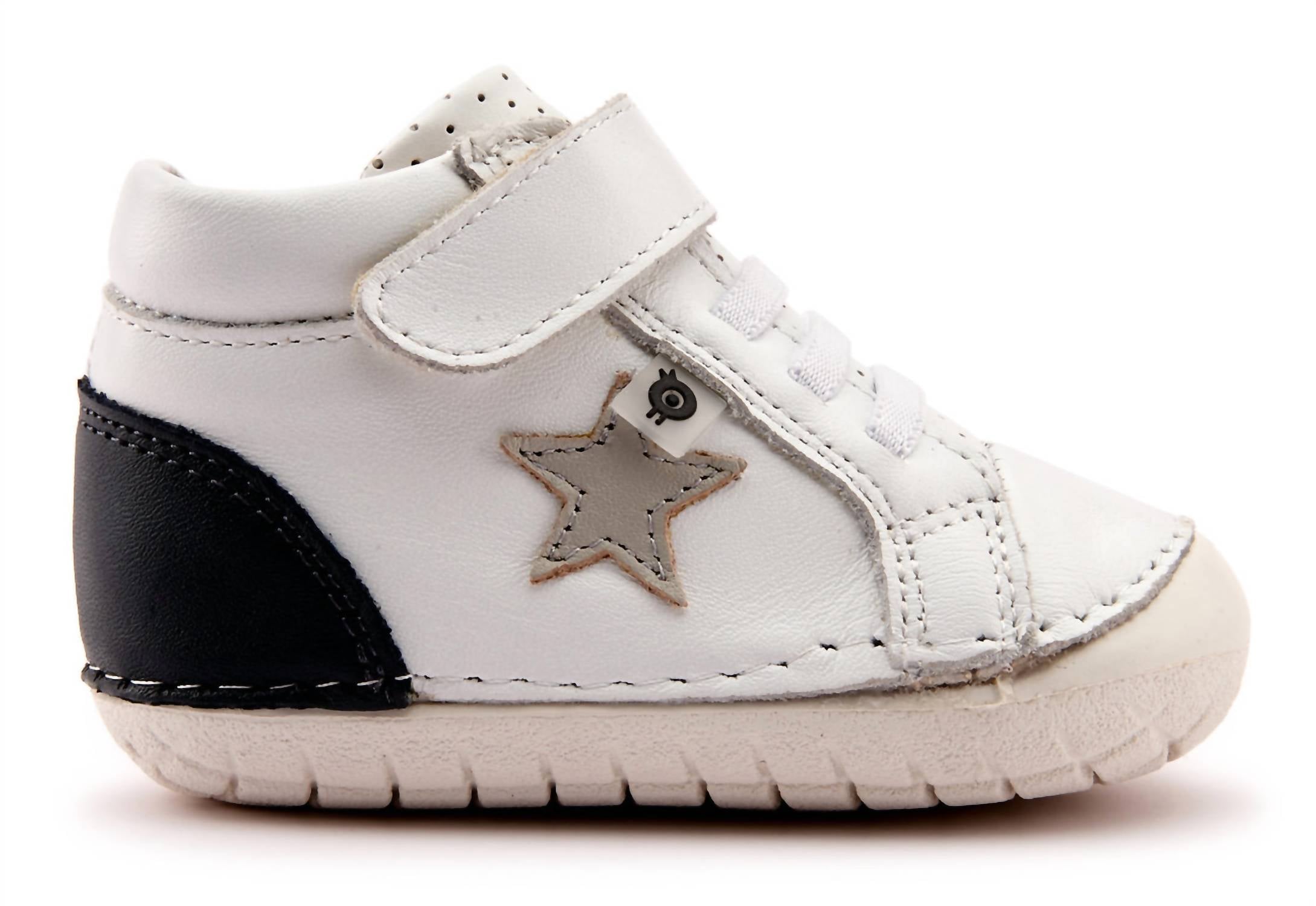 OLDSOLES Kid's Champster Pave Sneakers in taupe navy snow - kids' sneaker - detail view
