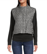 Current Air - Quilted High Neck Sleeveless Vest
