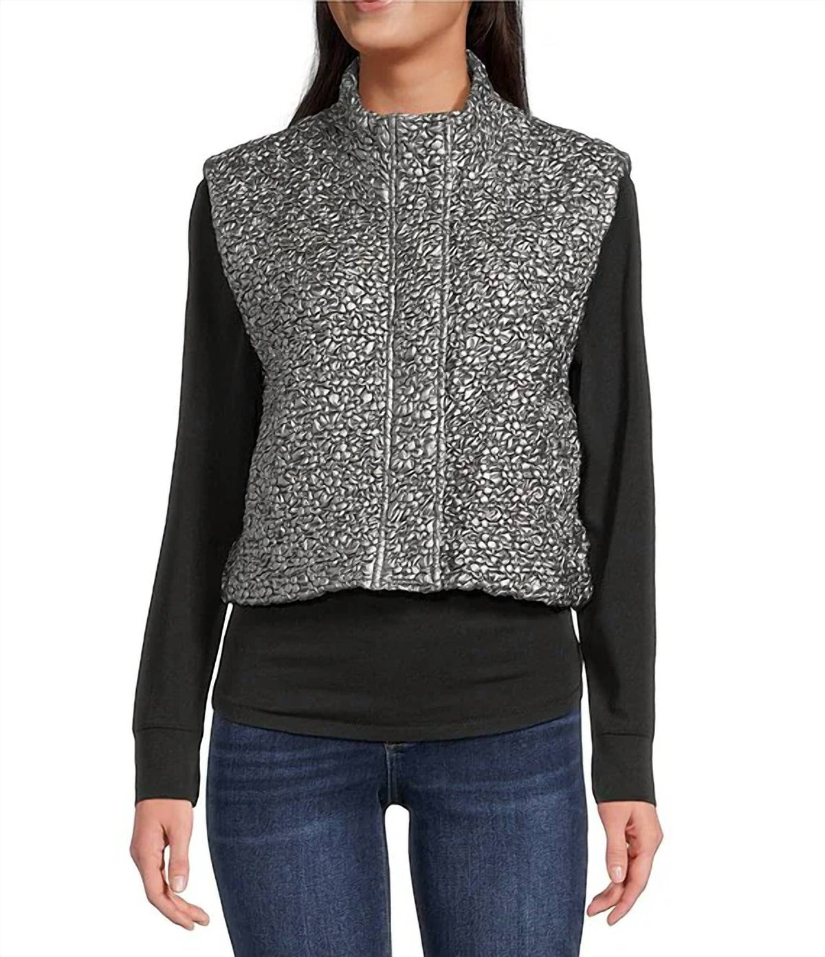 Current Air - Quilted High Neck Sleeveless Vest