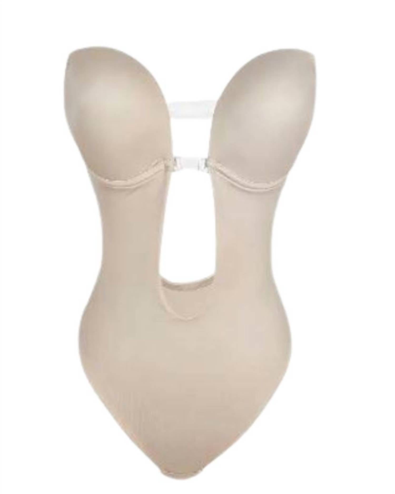 Curvy Fix - U-Plunge Thong Shaper Backless Bodysuits