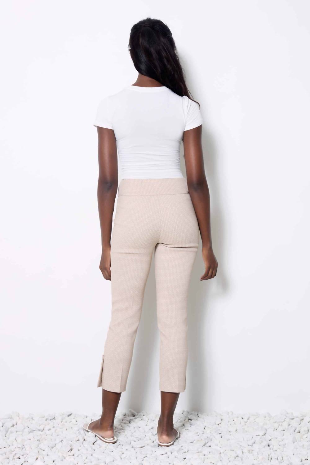 Up! - Textured Techno Cropped Pants