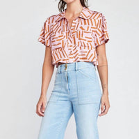 Self Contrast - Ottilie Crop Shirt