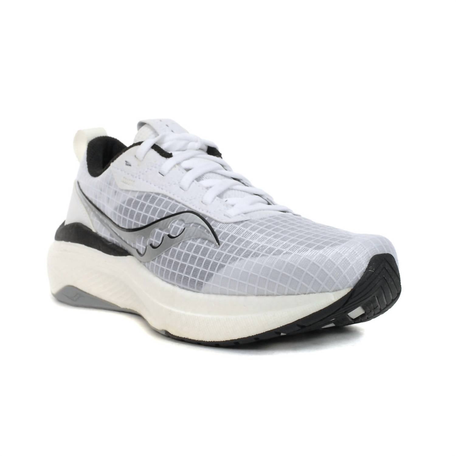 SAUCONY Women's Freedom Crossport Sneakers in white black blanc noir - women's sneaker - detail view