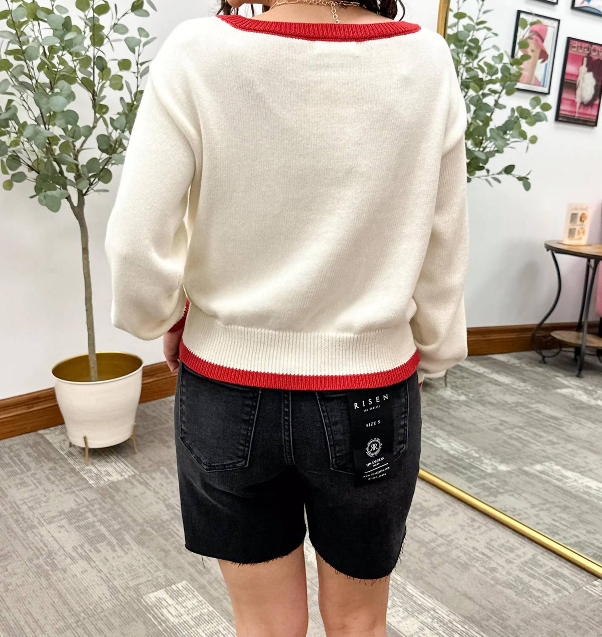 Blu Pepper - Long-Sleeve American Flag Sweater