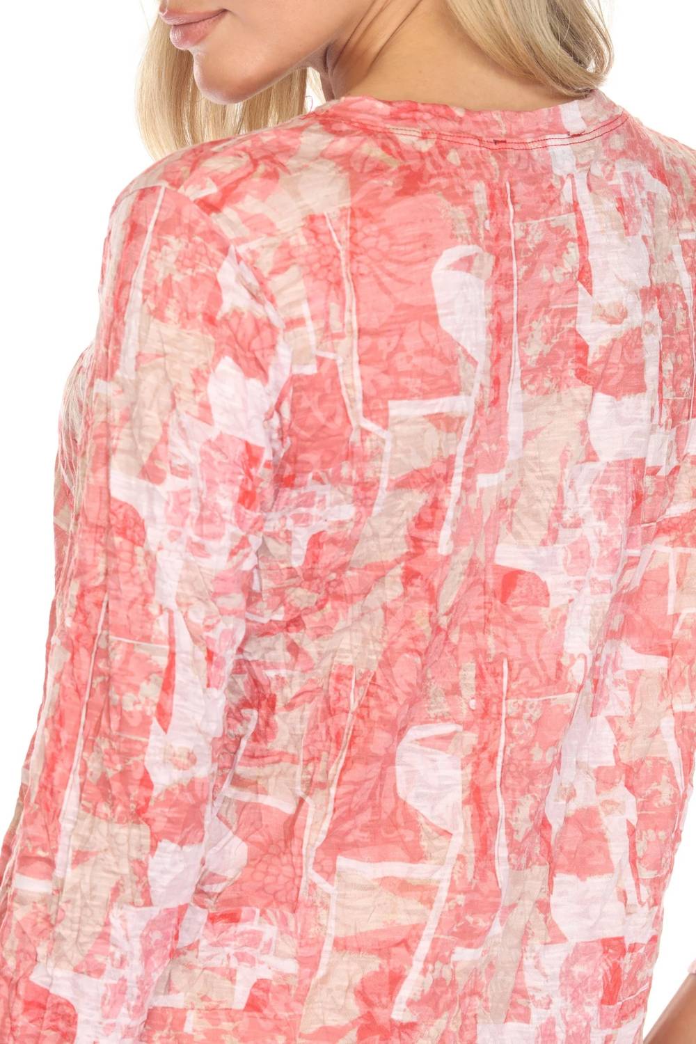 Carine - 3/4 Length Sleeves V-neck Top