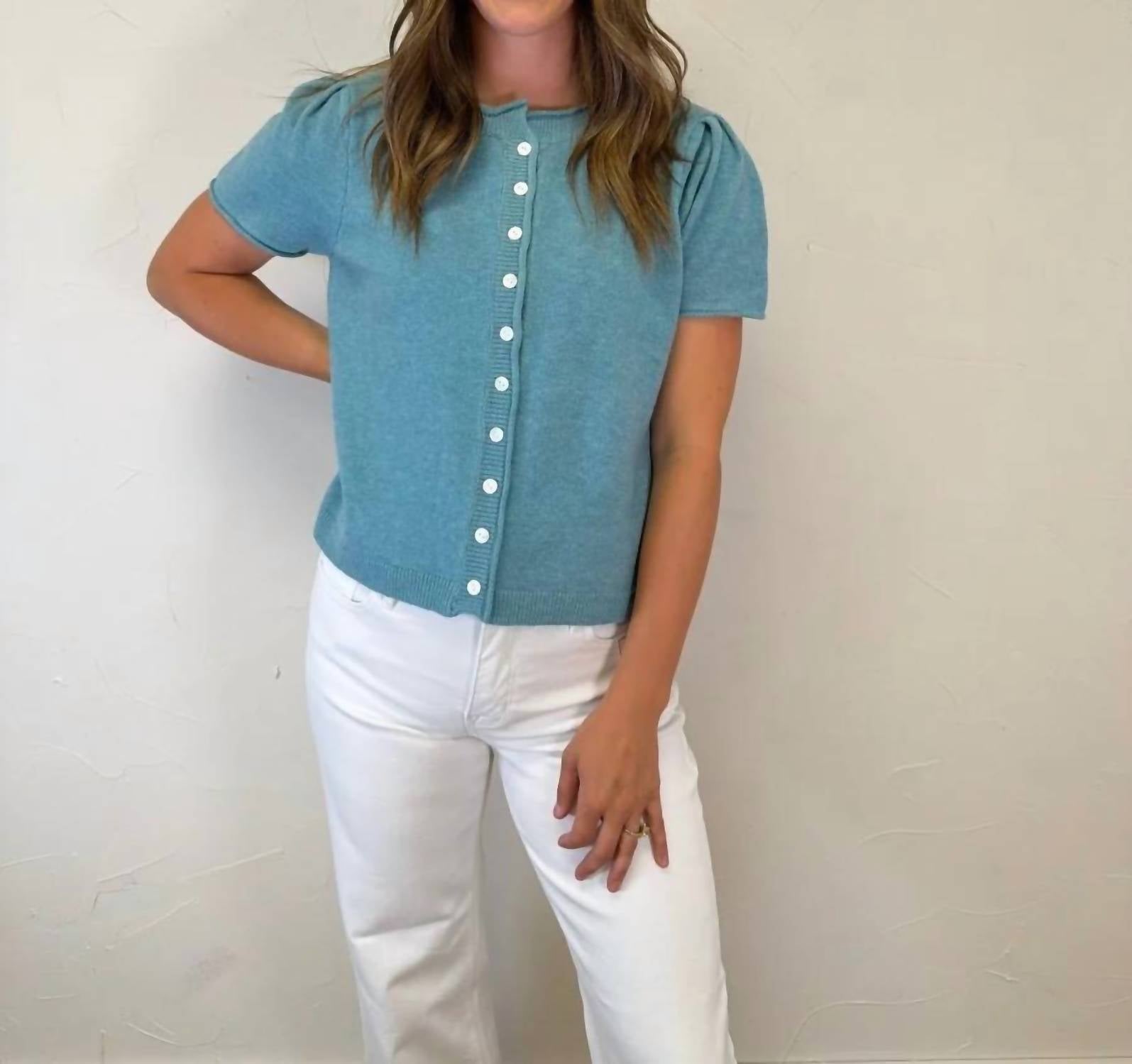 &Merci - Short Sleeve Sweater Cardigan