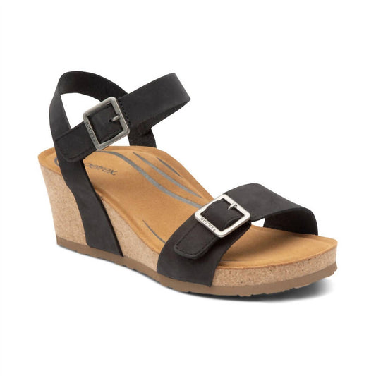 Aetrex - LEXA QUARTER STRAP WEDGE SANDAL