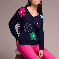 Tribal - Night Fall V Neck Sweater