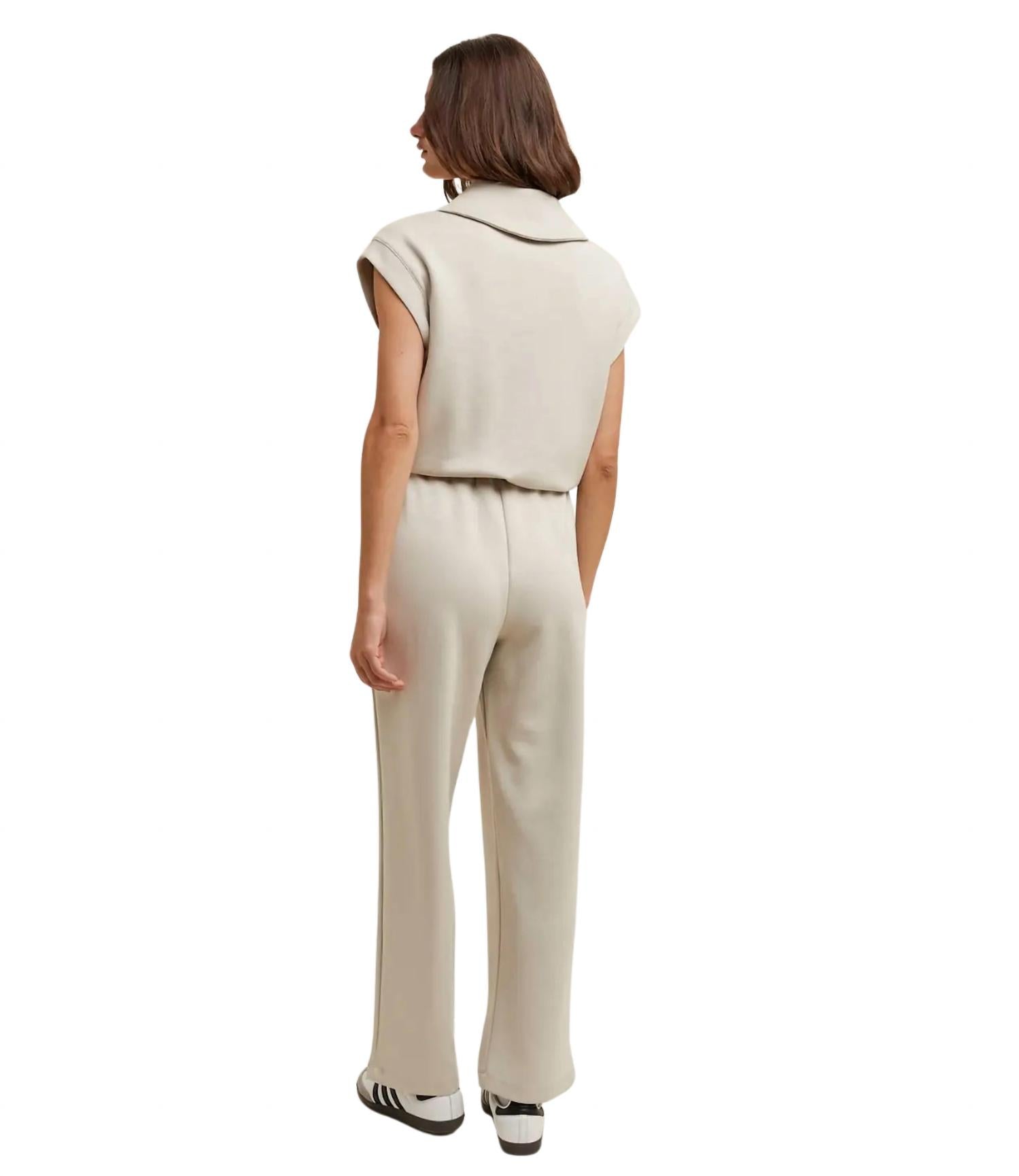 Wishlist - Scuba Half Zip Jumpsuit