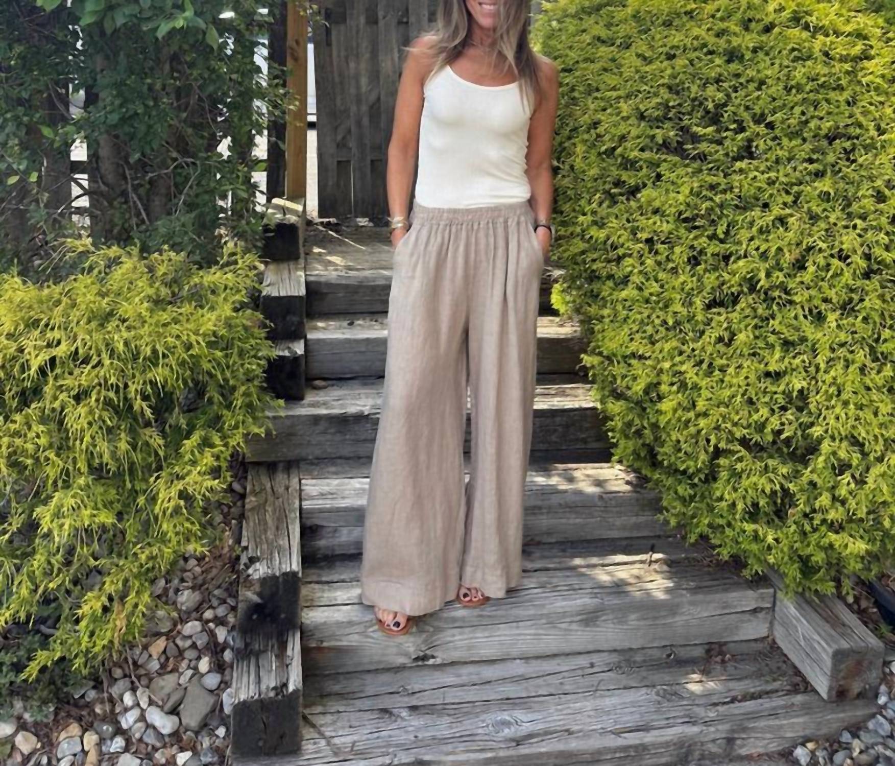 Brand Bazar - Loren Linen Palazzo Pants