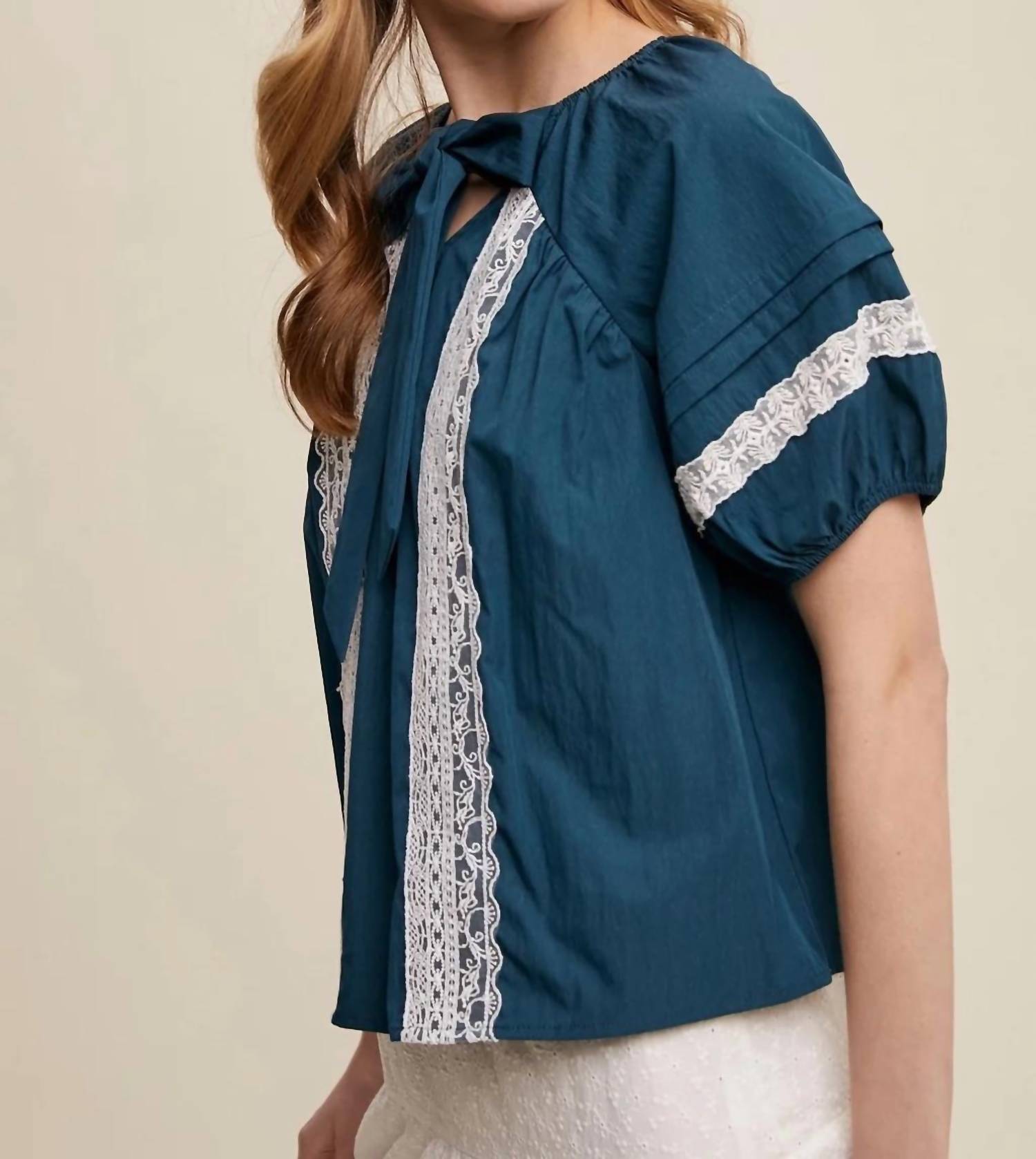 Listicle - Isla Lace Bow Blouse