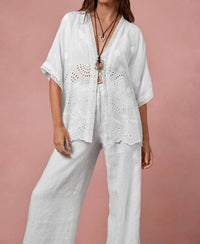 Johnny Was ELIJAH KIMONO in white - women's jacket