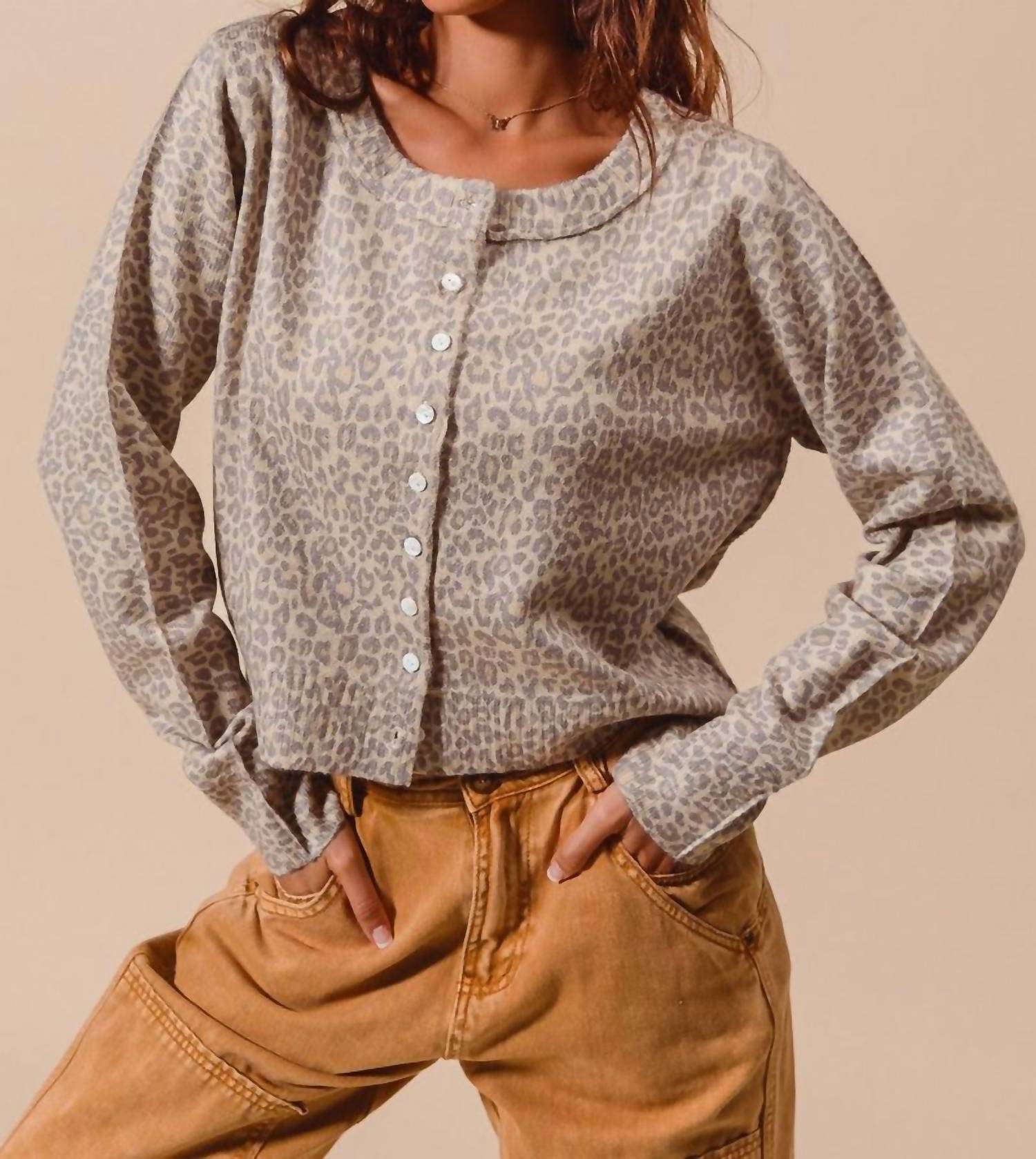 So Me - Vintage Leopard Cardigan