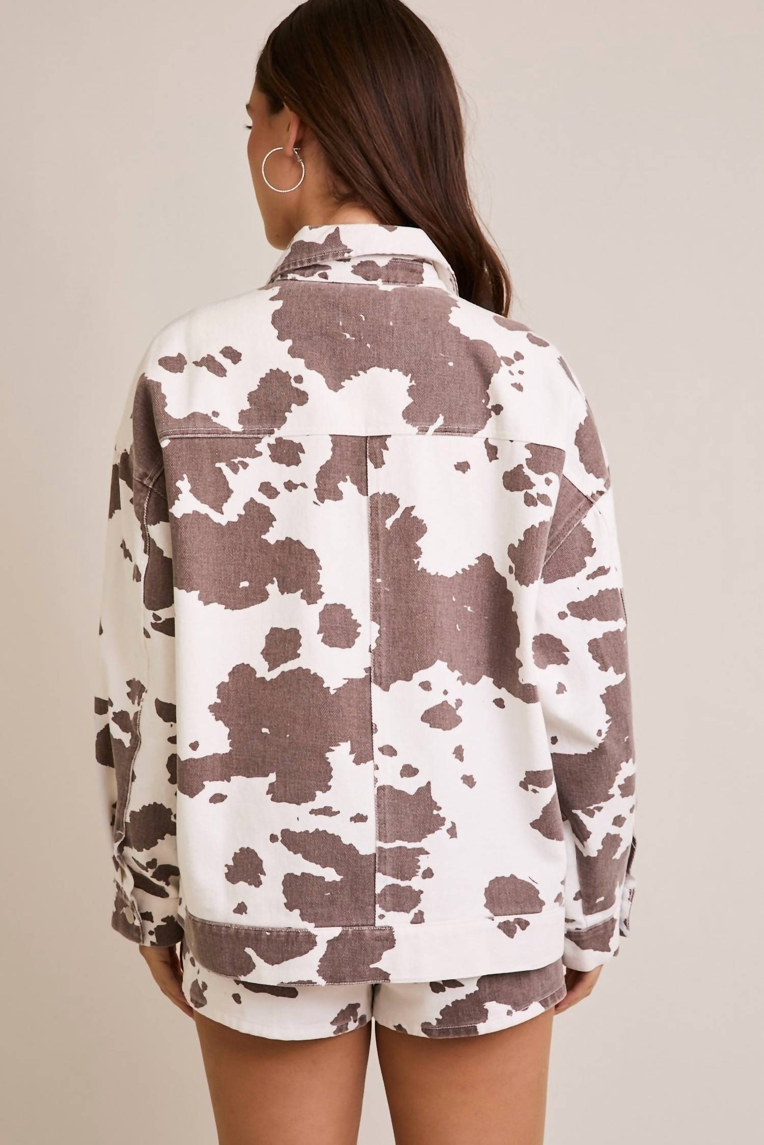 Le Lis - Bull Rider Cow Print Shorts