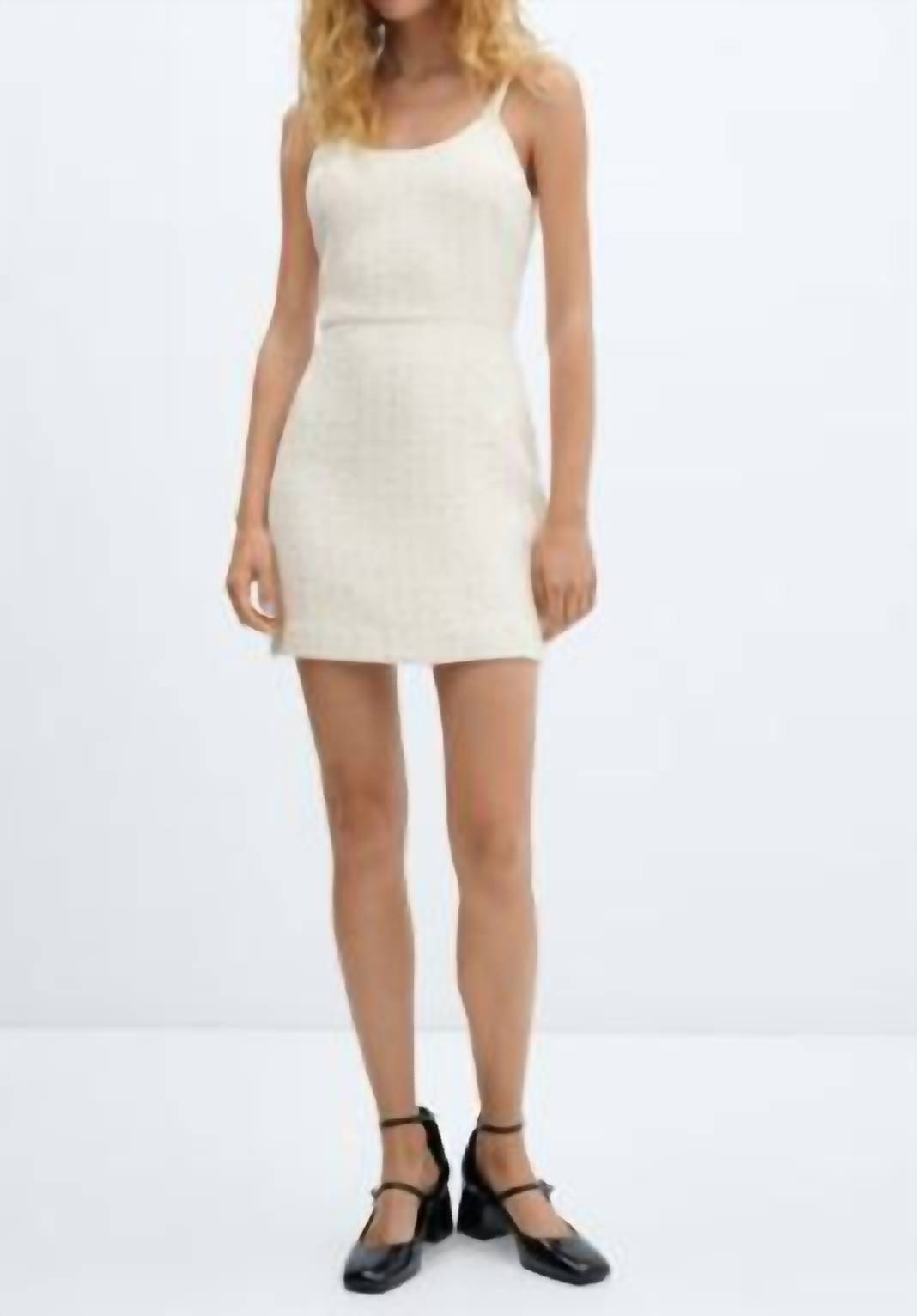 Mango - Tweed Sequin Dress