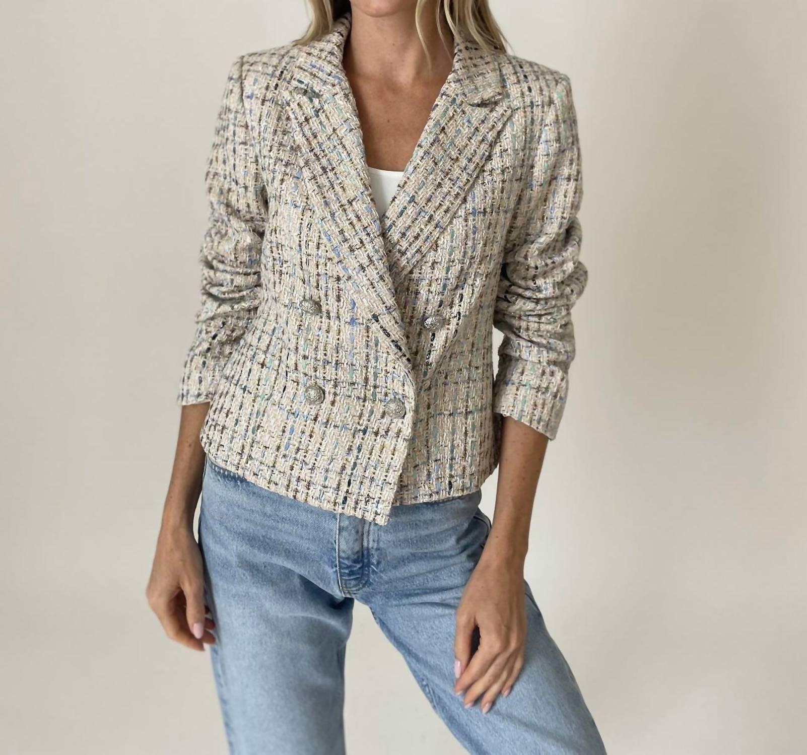 Six/Fifty - Katy Tweed Textured Blazer