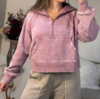 Zenana - Megan Half Zip Pullover