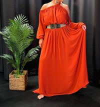 Nina Cheyenne - Rust Radiance Maxi Dress