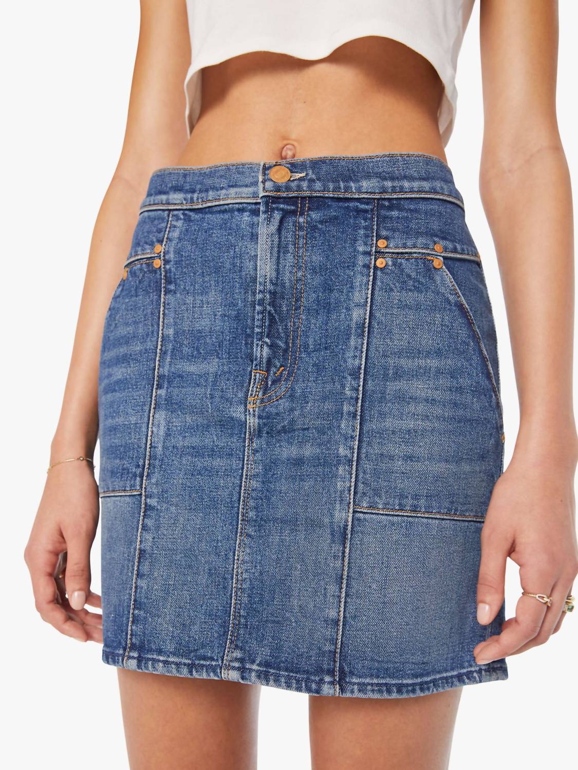 Mother Riveter Mini Skirt in bending the rules - women's skirt
