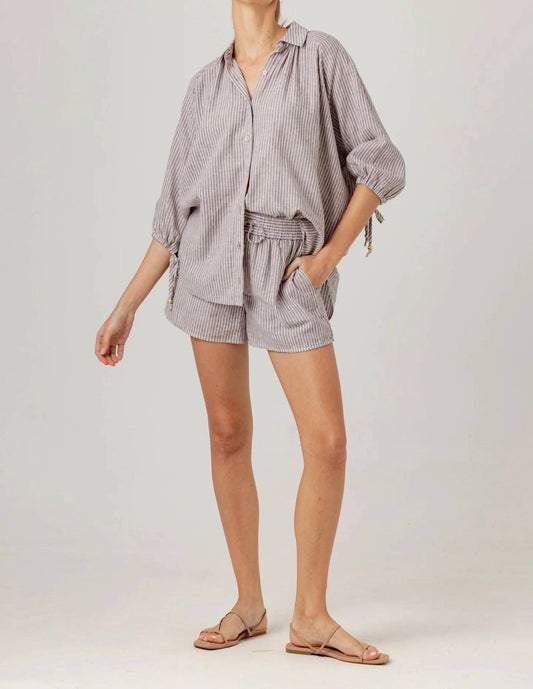 Sundays - Stone Stripe Penny Shorts