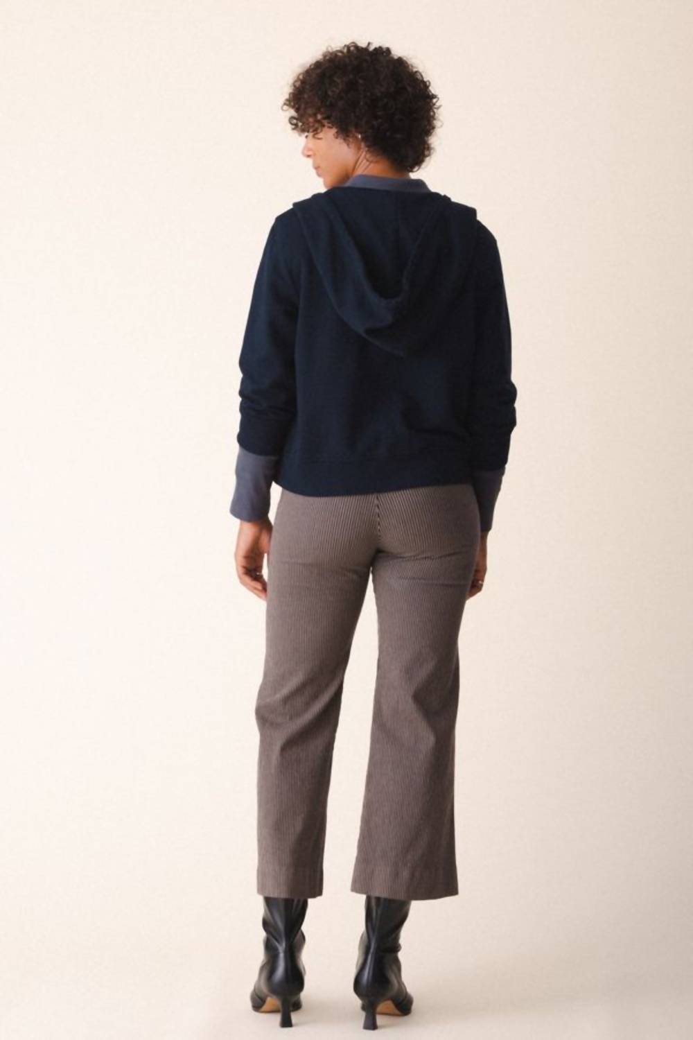 PRAIRIE UNDERGROUND Simple Life Hoodie in midnight organic - women's top - alternate view