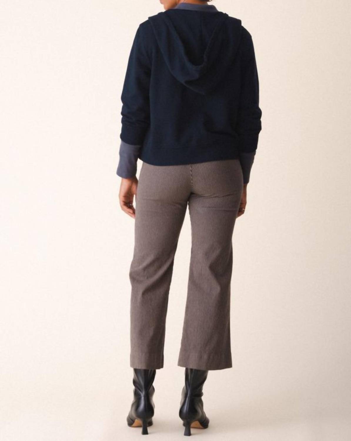 PRAIRIE UNDERGROUND Simple Life Hoodie in midnight organic - women's top - detail view